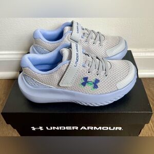 Under Armour Surge 4 AC Pre-School Kids' Running Shoes, Size 11 Gray NEW